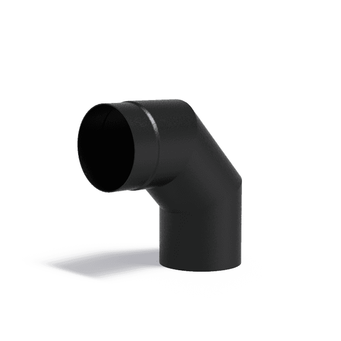 BAS11.150 Flue 90° 9005 - Stal powlekana,Akcesoria,Kuchenka 150,154 x 1 mm