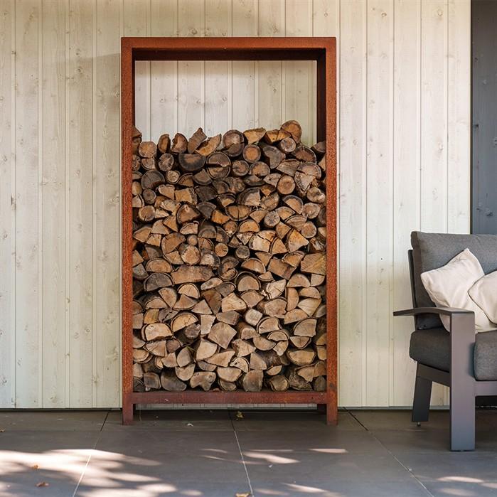 BHS1 - Cortenstaal,Houtopslagen,LOGG,1000 x 400 x 1800 mm
