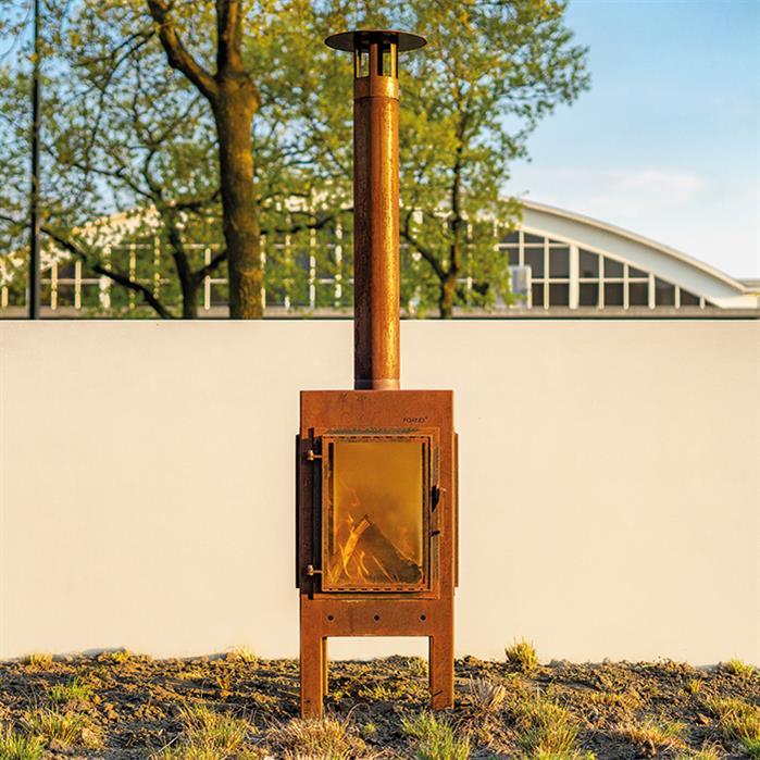 BDS2.150 - Cortenstaal,Buitenhaarden,DIGNA,500 x 500 x 950 mm