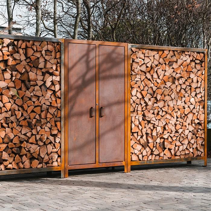 BHS1.1 - Stal kortenowska,Sklady na drewno,LOGG,1200 x 400 x 1800 mm