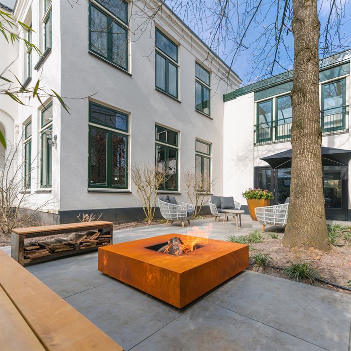 VLS3 - Corten steel,Fire tables,QUAD,1200 x 1200 x 280 mm