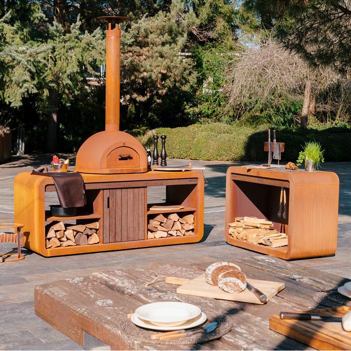 FDS.2000 - Stal kortenowska,Cooking,STATION DOME,1990 x 835 x 750 mm
