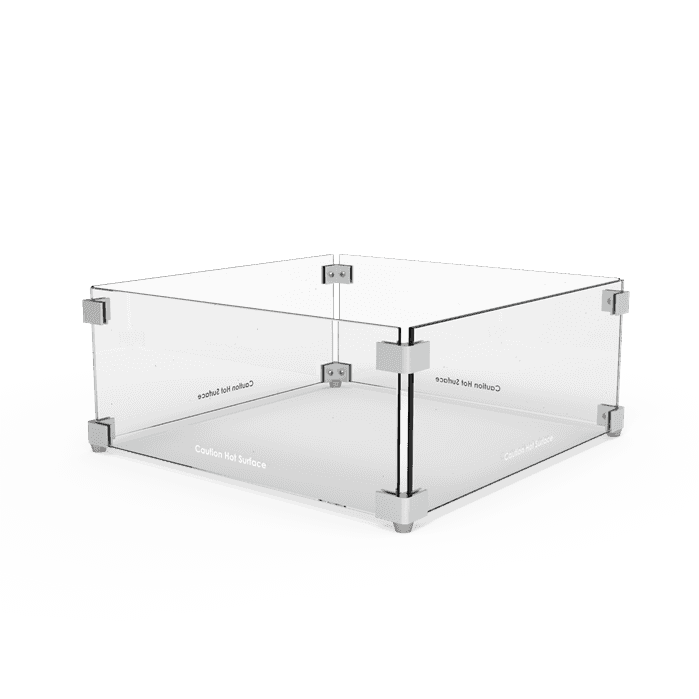 BRANN 455x455 Glass  - Cortenstaal,Accessoires
,Gashaard accessoires,455 x 455 x 180 mm