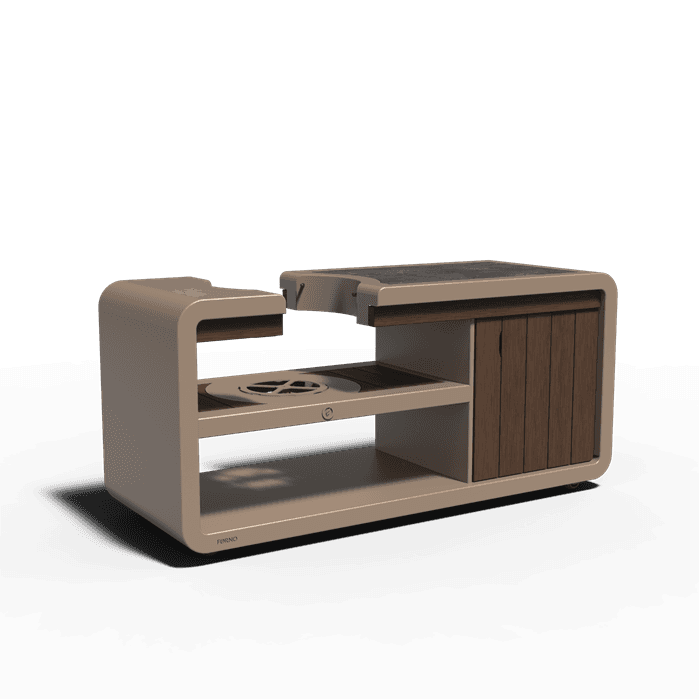FKSG.2000 - Aluminium,Cooking,STATION KAMADO,2000 x 752 x 928 mm