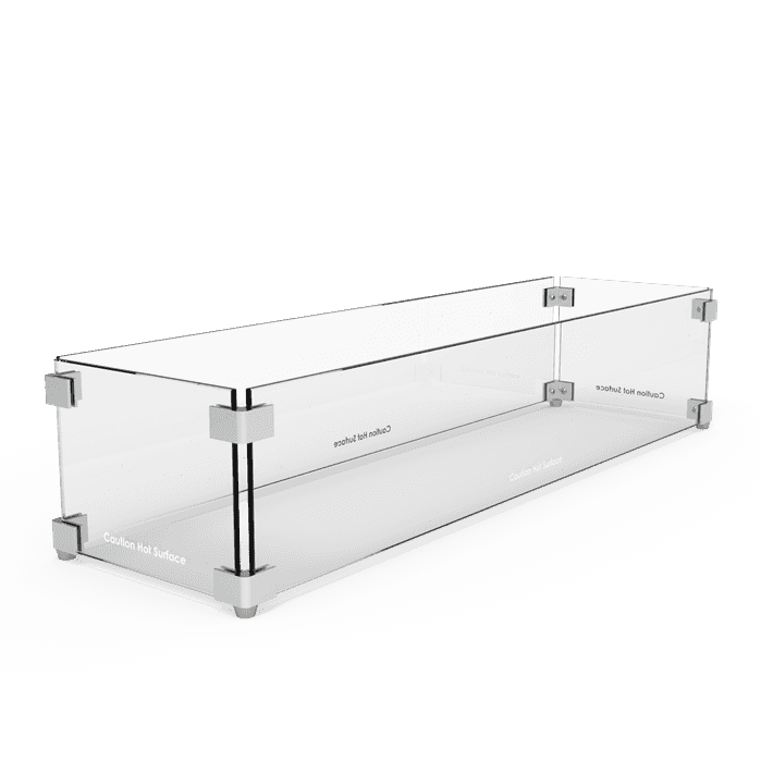 BRANN 800x200 Glass - Cortenstaal,Accessoires
,Gashaard accessoires,800 x 200 x 180 mm